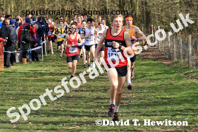 Boys Under-15s 2022 CAU Inter Counties Cross Country, Prestwold Hall, Loughborough.  Photo: David T. Hewitson/Sports for All Pics
